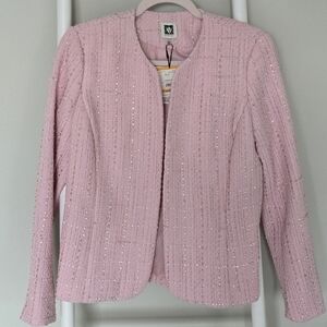 NWT Anne Klein Light Pink Textured Blazer